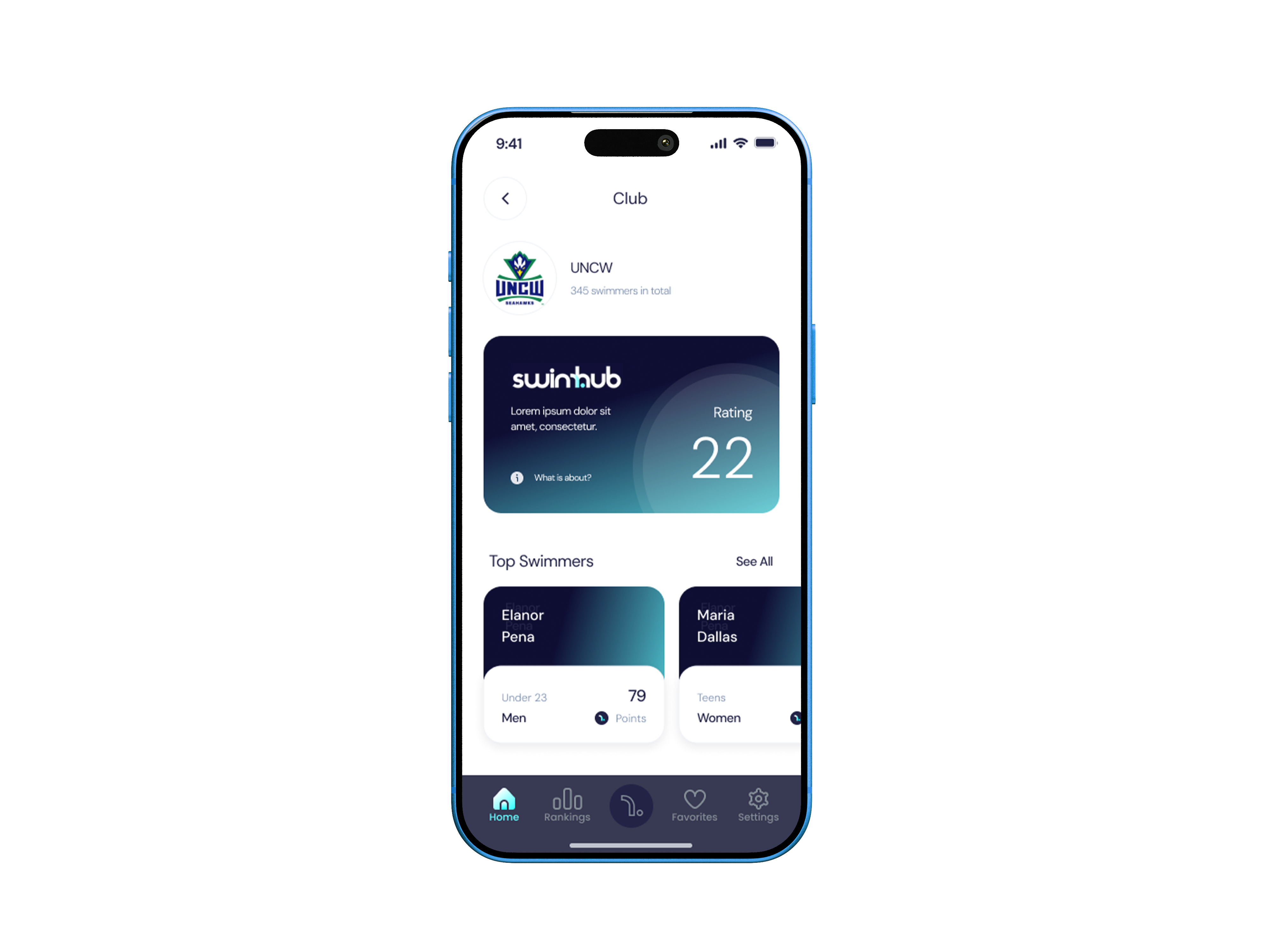 Club profile screen